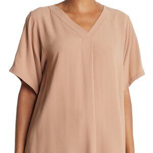Eileen Fisher Amber Silk V-Neck Pocket High-low Blouse
